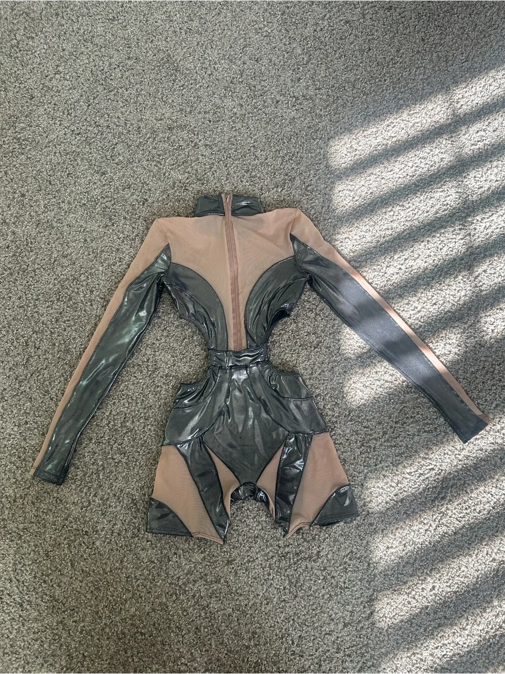 Custom metallic shorts bodysuit fits child 9
